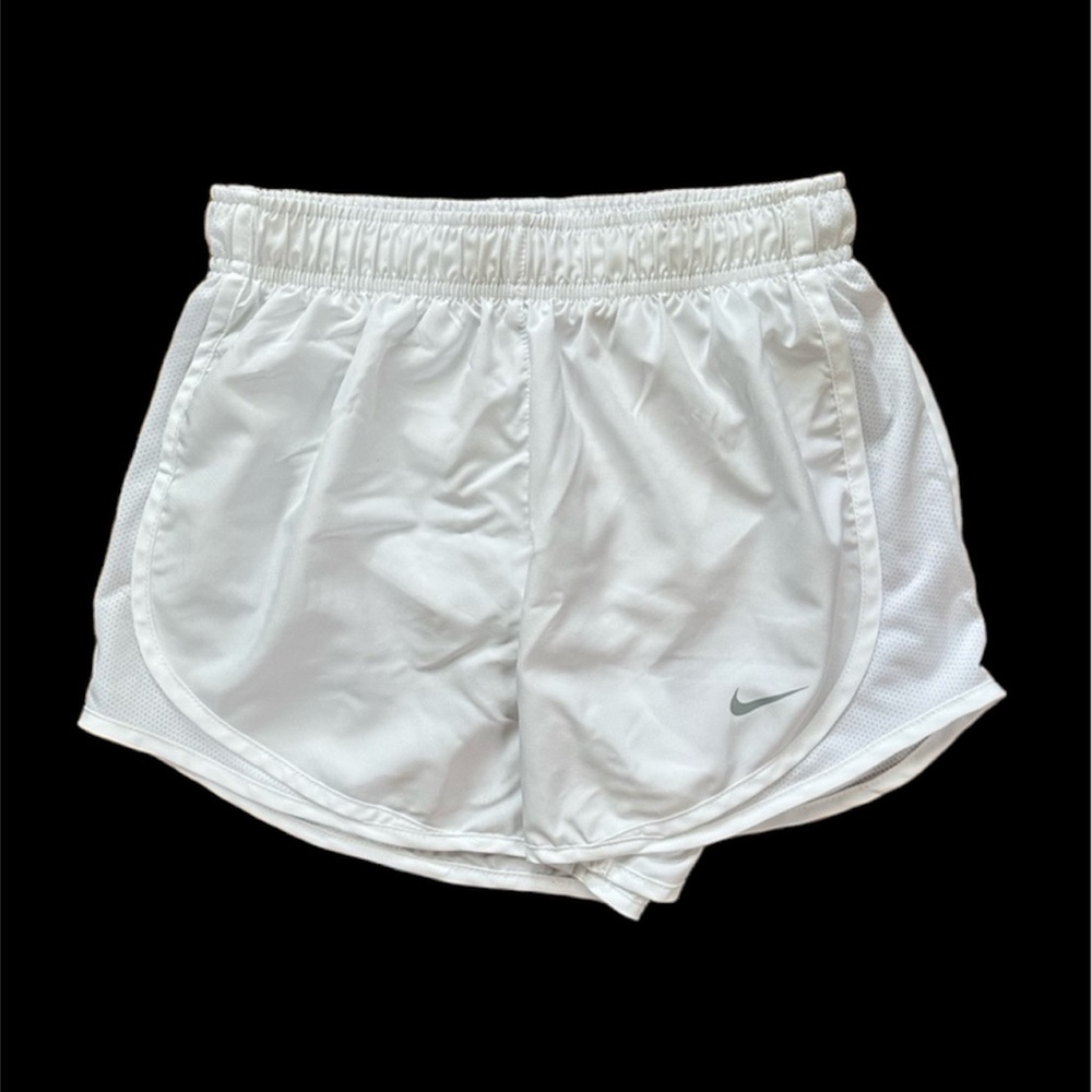 Nike Tempo Women’s Brief-Lined Dri-Fit Cooling White Athletic Running Shorts